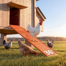 Heavy-Duty Metal Chicken Coop Ramp Ladder - 36" Long, Durable Safe Access