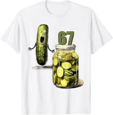 Meme Pickle Surprise Of Sliced Pickles Cucumber Ladies' Crewneck T-Shirt