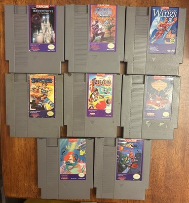 Capcom Nintendo NES lot 8 games Tailspin Mermaid Yo Noid Strider Street Fighter