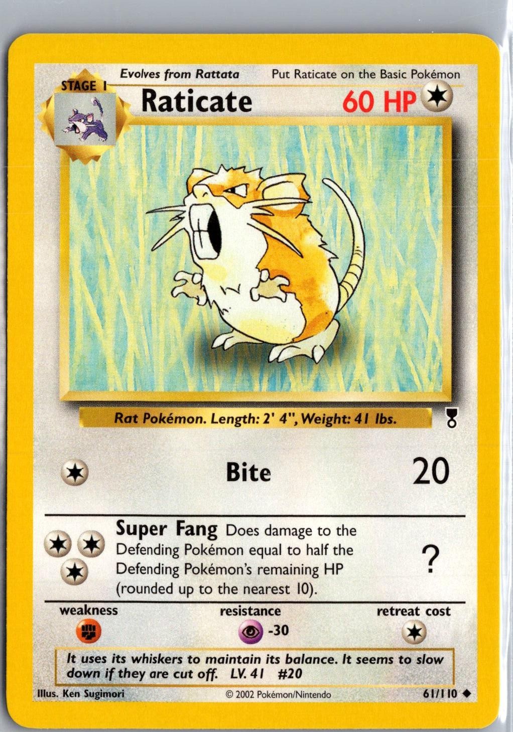 Raticate 61/110 Uncommon Legendary Collection Pokemon Near Mint