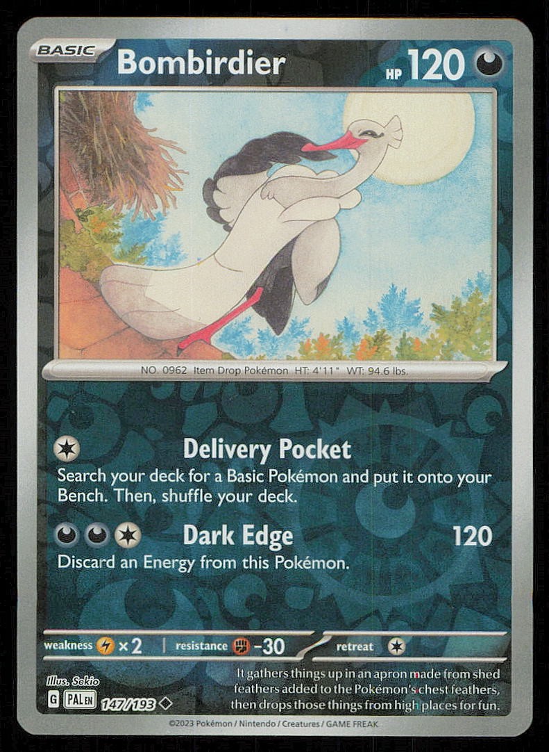 BOMBIRDIER 147/193 PALDEA EVOLVED REVERSE HOLO POKEMON CARD NEAR MINT