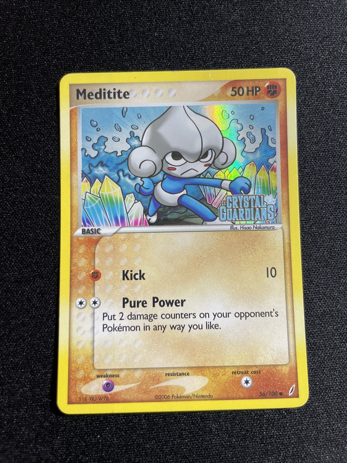 Meditite 56/100 EX Crystal Guardians Reverse Holo Stamp
