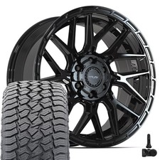 4ps28 20x9 Black Rims 27555r20 At2 Tires Tpms Set Fits Silverado Sierra 4ps28 20x9 Black Rims 27555r20 At2 Tires Tpms Set Fits Silverado Sierra