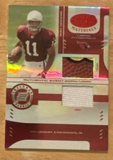 Larry Fitzgerald 2004 Leaf Certified Materials RED Rookie #201(7634) 001/150 1st