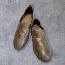 Clarks Collection Slip On Shoes Womens 8 Bronze Metallic Loafers 14885