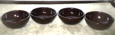 Marcrest Daisy Dot Brown Stoneware Soup Bowls 5-1/2" SET OF 4