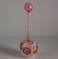 Antike Murano Glas Flasche Flacon Flakon Handgemalt Pfauenauge