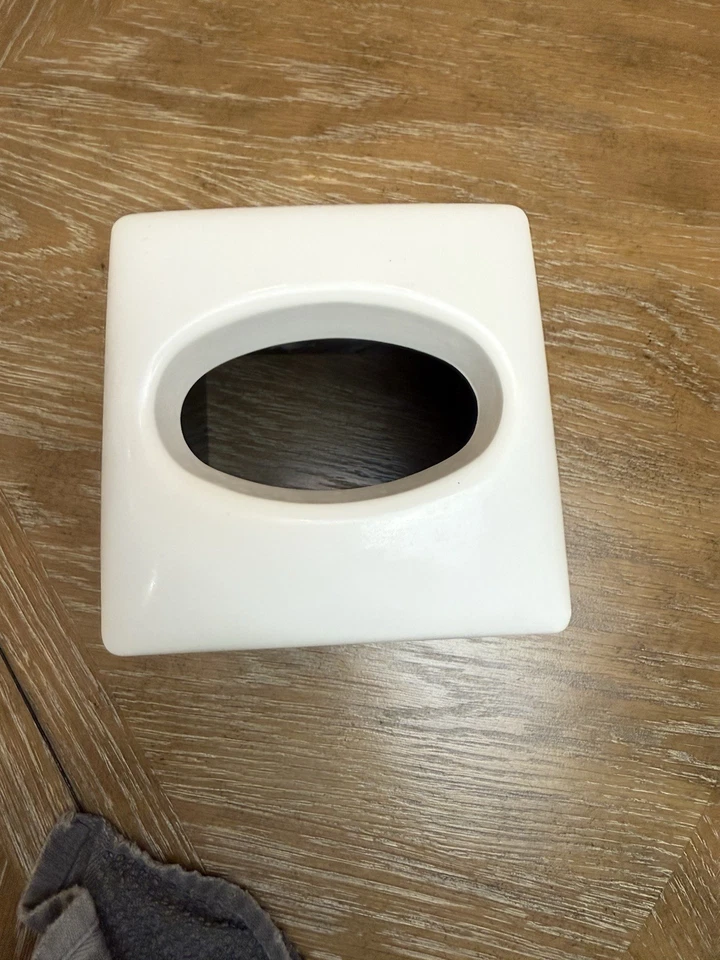 Porta-caixa de tecido plástico vintage Saturday Knight Ltd Swan anos 80 - Imagem 3 de 4