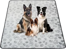 Elegant Light Gray Washable Dog Pee Pads - Large 65" x 48" for Safe Training
