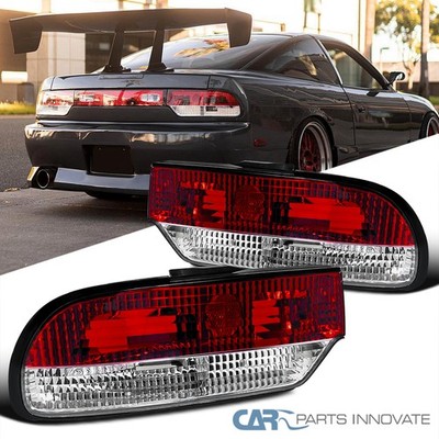 1989-94 Nissan 240sx S13 Hatchback Red Clear Tail Lights Rear