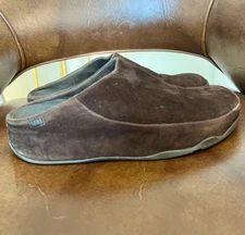 FitFlop Gogh Clog Shoes Suede Chocolate Brown Size 7