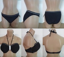 Posten 46 St&uuml;ck Bademode Skiny Ocean Stripes schwarz-silber AVK112 Konvolut