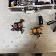 Two Tattoo Guns Power Supply Shading Needles Misc Ink