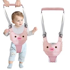 Ocanoiy Baby Walking Harness Handheld Walker Assistant Belt Pink Pig
