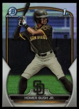 HOMER BUSH JR. 2023 BOWMAN DRAFT CHROME REFRACTORS RC SAN DIEGO PADRES #BDC-124