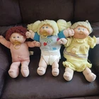 1982 Vintage Cabbage Patch Doll Lot  of 3 Yellow Hair With Papers