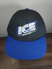 Vintage Bud Ice Hat Cap Snapback Black Blue One Size Made In USA Budweiser Beer