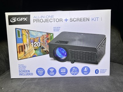 120  GPX All-IN-ONE Movie Projector, No Screen, NEW