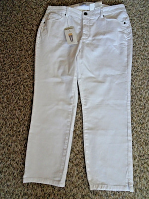 Heine Bauchweg 7/8 Hose Mod.Aleria Slim fit, Gr. K 22/44, weiß Stretch Neu 887