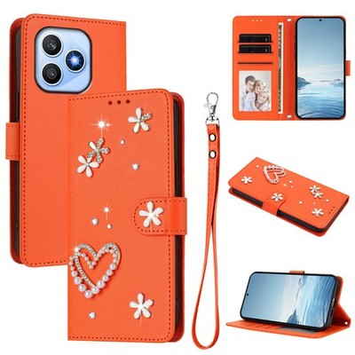 Diamond Love Leather Wallet Case For OPPO Sony Xiaomi Flip Stand Phone Cover Hot