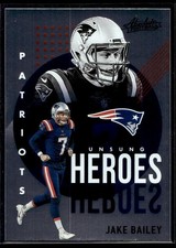 2021 Panini Absolute Unsung Heroes Jake Bailey New England Patriots #UH4