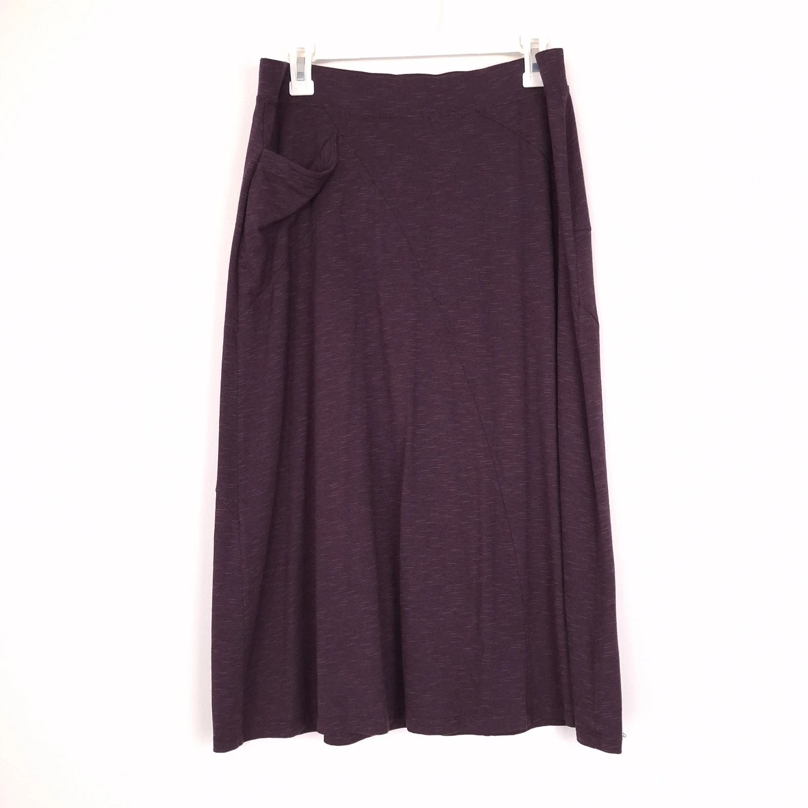 Horny Toad womens M Sascha midi skirt Tencel organic cotton pocket boho granola