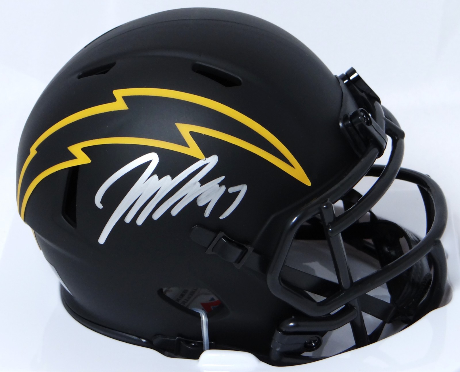 Joey Bosa Autographed Signed Los Angeles Chargers Chargers Eclipse Speed Mini Helmet- Beckett W *Silver 