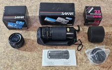 Sakar Canon AE Lens Set 28mm 2.8 Wide Angle 80-200 4.5 Zoom + 2X Multiplier