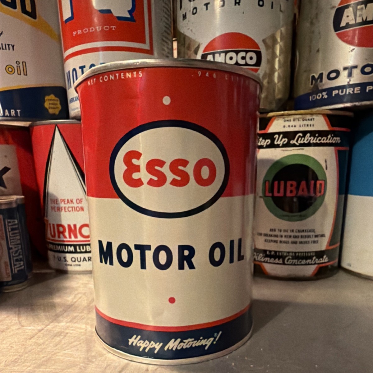 Vintage Esso Motor Oil 20-W Quart Advertising Can Gas & Oil