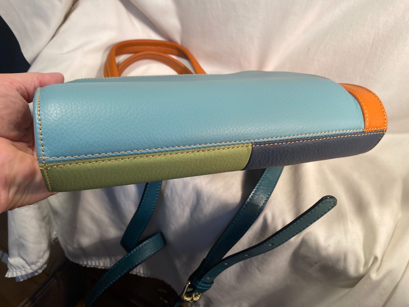 Ameri Leather Multicolor Leather Purse Crossbody … - image 13