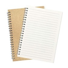 2-Pack Wide Ruled Notebook, Soft Yellow Cover Spiral Notebook, Memo Notepad