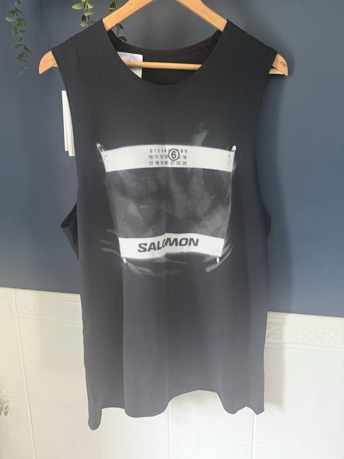 MM6 Maison Margiela X Salomon Collab Gilet Nylon Nero Abbigliamento Sportivo Grande