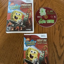 SpongeBob SquarePants Creature from the Krusty Krab Nintendo Wii Complete Tested