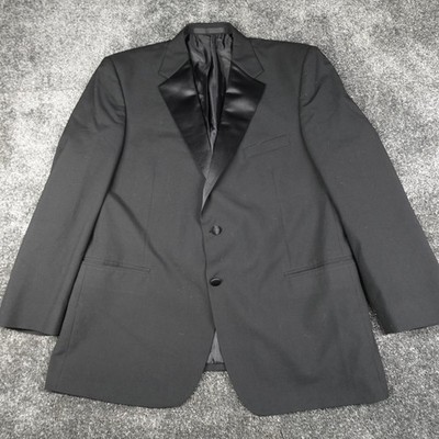 Marks & Spencer Tuxedo Dinner Blazer Jacket Black Size 46 Medium Men's