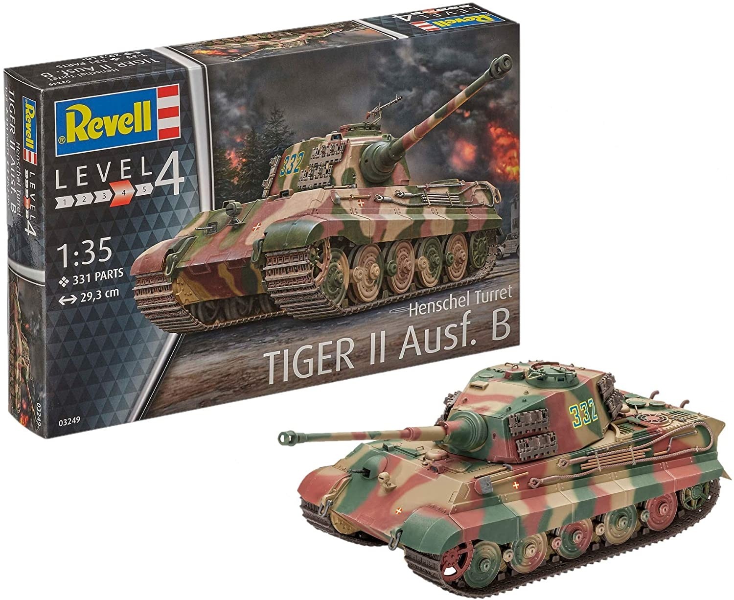 Maquette plastique Tiger II Ausf.B Henschel Revell avec gravures de haute précision