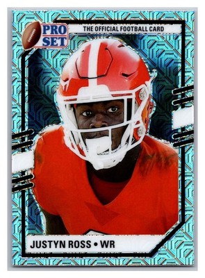 2022 Leaf Pro Set Draft - Justyn Ross #PSB-JR1 Silver Mojo Refractor (RC)