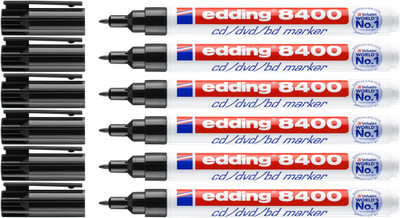 6x edding 8400 CD/DVD/BD Marker schwarz