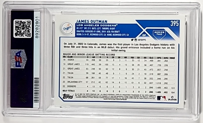 2023 Topps Complete Set All-Star Game #395 James Outman PSA 10 Gem Mint POP 6 - Image 2 of 3