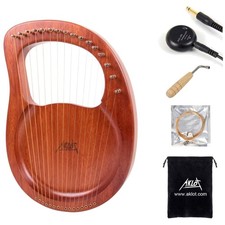 Ambidextrous Mahogany Harp with 16 Strings