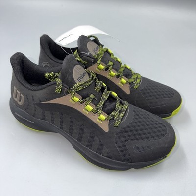 Wilson Hurakn Pro Padel Tennis Shoes Black/ Lime Green - Men's 8.5