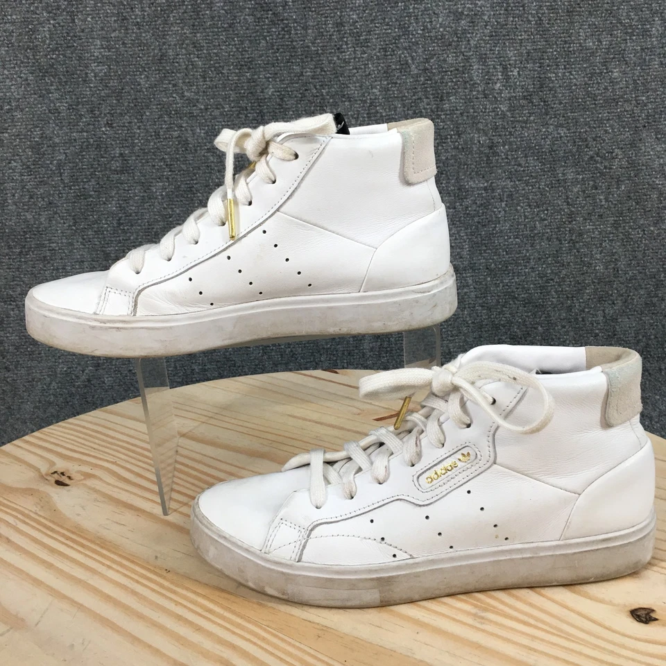 Tênis Adidas Feminino 6.5 Originals Elegante Médio Couro Branco Casual EE4726 - Imagem 2 de 4