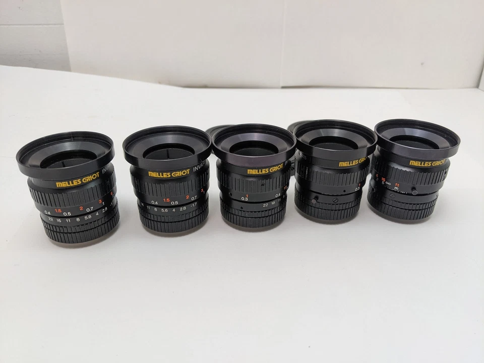 Lote de 5 lentes de visión artificial MELLES GRIOT 59LGC535 35 mm F1,7 montaje en C Foto 2 de 4