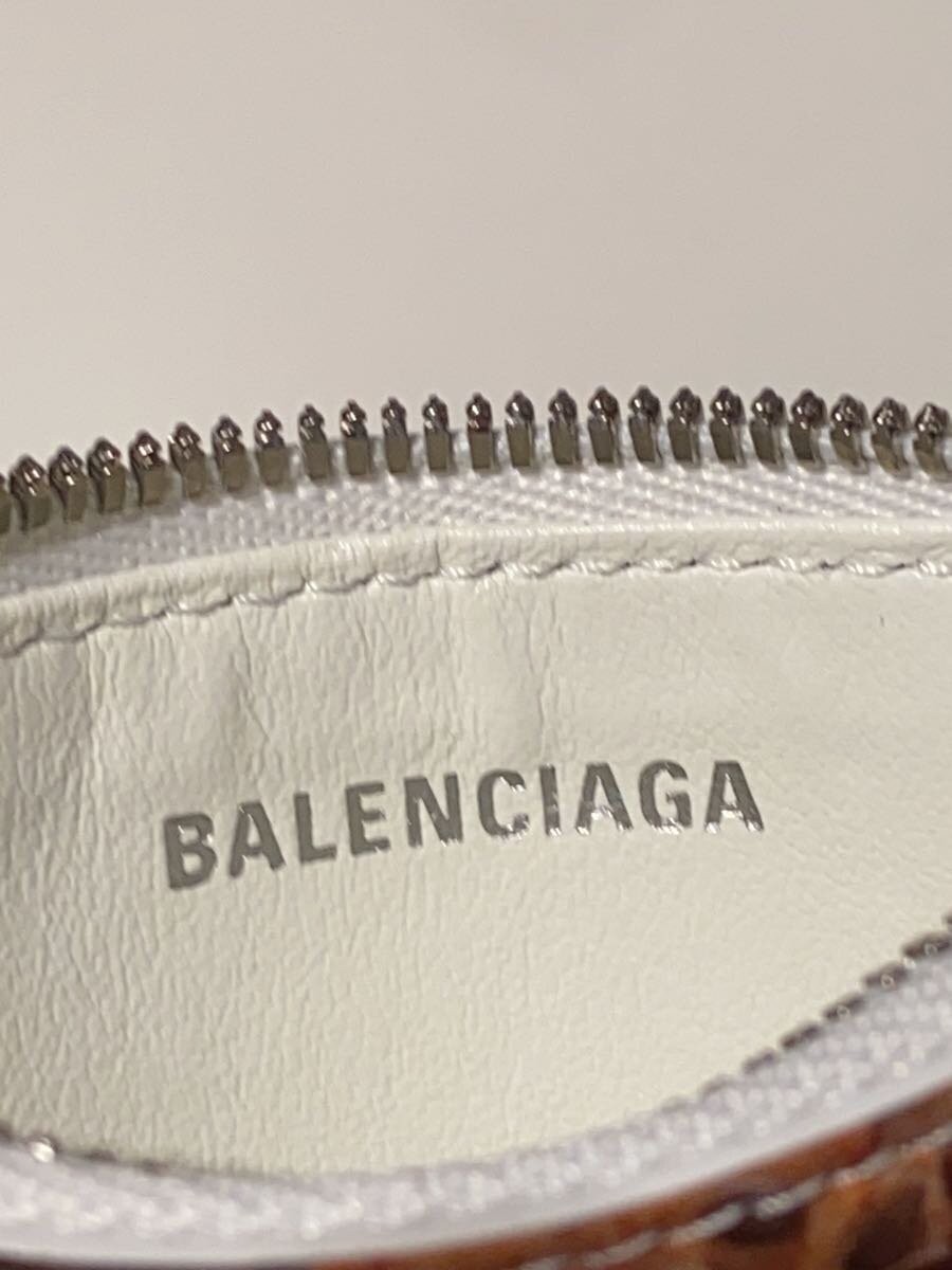 BALENCIAGA Graphic Print Coin Case Pass Case WHT All-over Pattern Men's thumbnail 4