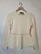 Theory Long Sleeve Peplum Top.  Size M 