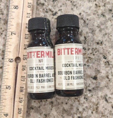 Bittermilk No.1 Bourbon Barrel Aged Old Fashioned Mix All Natural Handcrafted 2p
