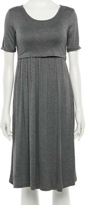 Lamaze maternity nursing knit nightgown pajamas pjs NWT womens XL gray