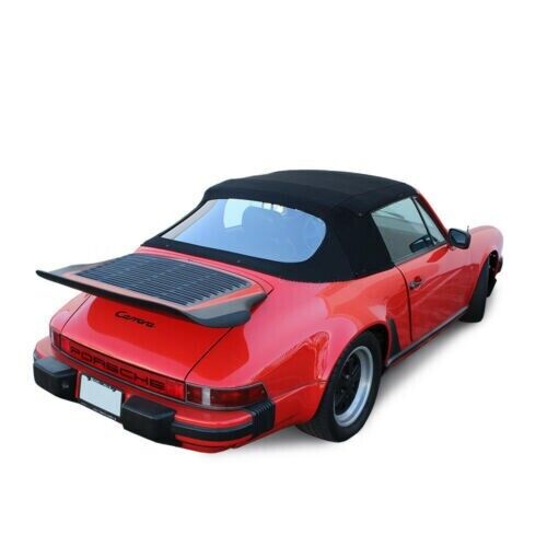 Fits: Porsche 911 1983-94 Soft Top & Plastic Window Black Haartz GERMAN Canvas - Picture 3 of 3