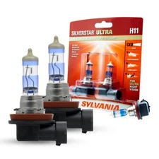 Sylvania SilverStar Ultra H11 Headlight Bulbs Bright White Improved Night Vis...