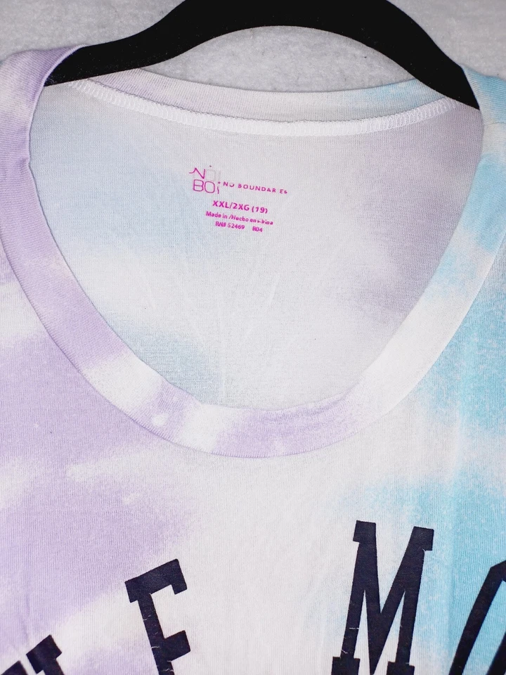Camiseta NO BORDER Mujer XXL (19) Multicolor Tie Dye Manga Corta Love More Foto 3 de 4