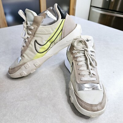 Nike Waffle Racer 2X Womens Sz 8 Sneakers Volt Summit White DC4467 100 Preowned